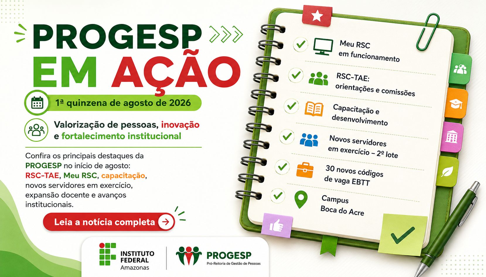 PROGESP em ação - agosto/2026, parte 1