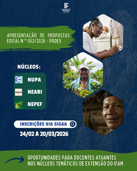 Imagem com elementos nas cores azul e verde contendo a descrição do edital e período de inscrição