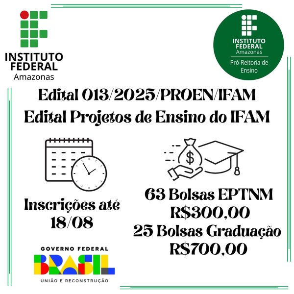 Edital Projetos de Ensino