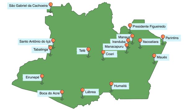mapa do amazonas